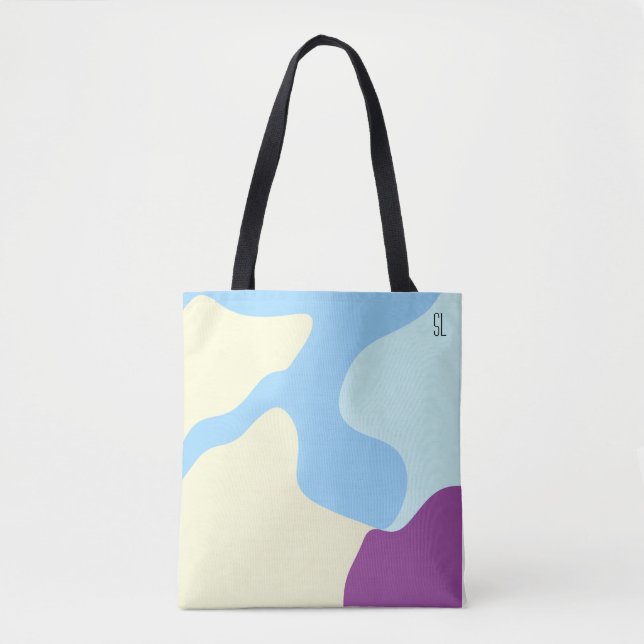 Abstract Organic Shapes Personalized Tote Bag (Front)