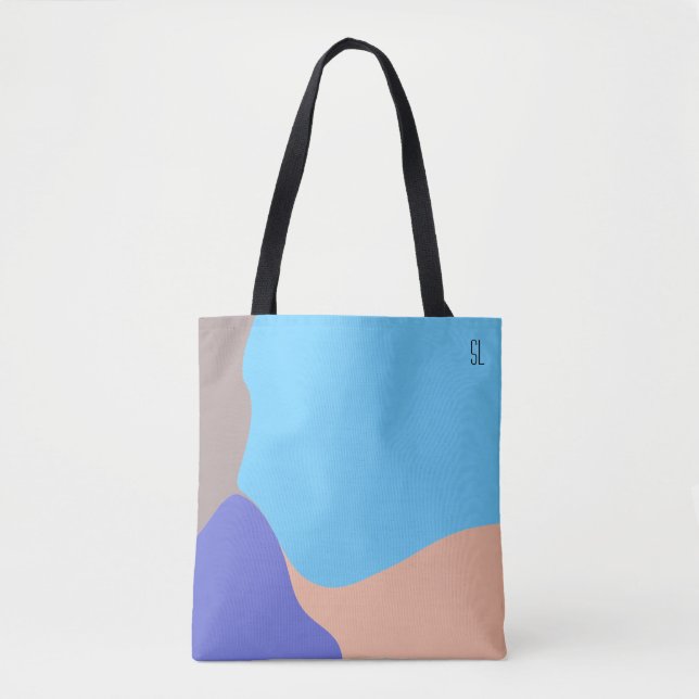 Abstract Organic Shapes Personalized Tote Bag (Front)
