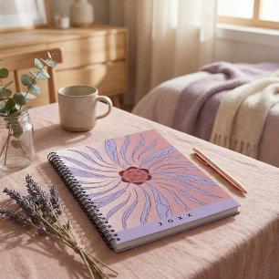 Abstract organic shapes Spiral  Notebook