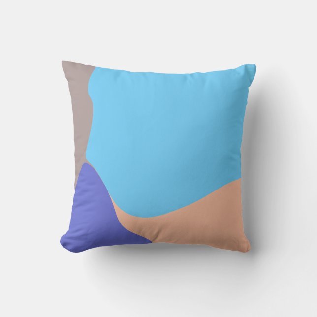 Abstract Organic Shapes Throw Pillow (Front)