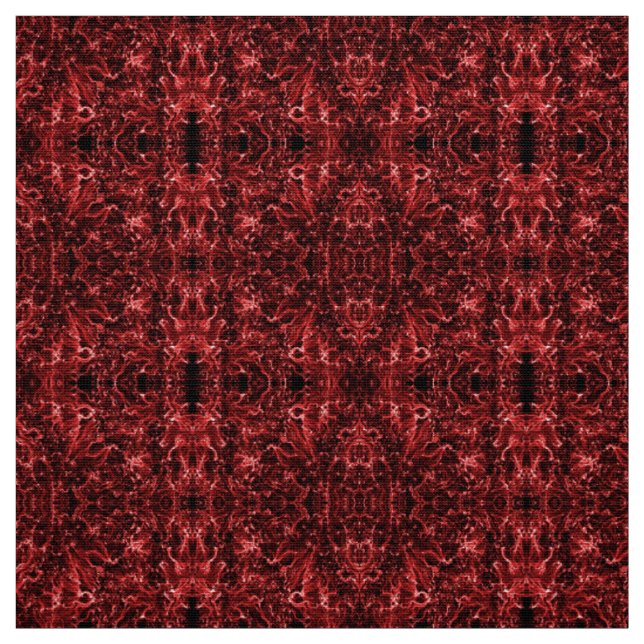Abstract oriental red pattern, fabric (Swatch)