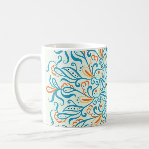 Abstract Ornament Ceramic Tile Pattern Coffee Mug