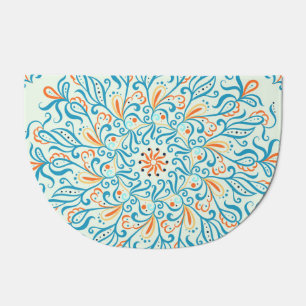 Abstract Ornament Ceramic Tile Pattern Doormat