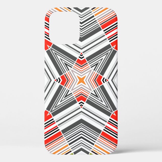 Abstract ornamental lined striped sealmess pattern Case-Mate iPhone case (Back)