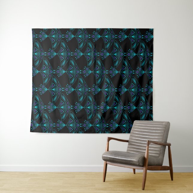 Abstract ornamental modern decor jewelry art deco tapestry (In Situ (Horizontal))