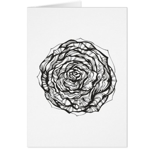 Abstract Ornamental Rose Cards (Front)