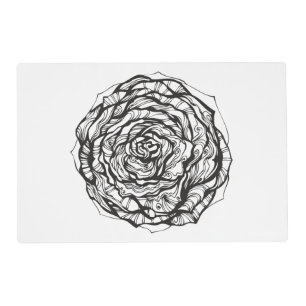 Abstract Ornamental Rose Placemat