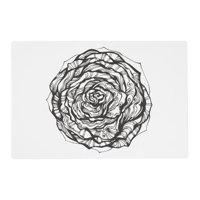 Abstract Ornamental Rose Placemat (Front)