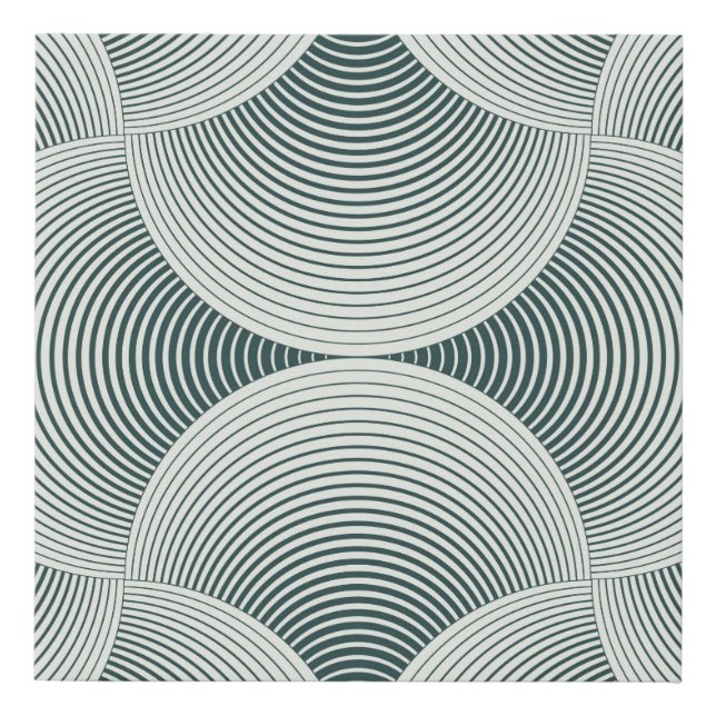 Abstract ornate geometric petals grid background.  faux canvas print (Front)