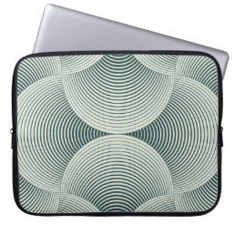Abstract ornate geometric petals grid background.  laptop sleeve