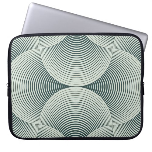 Abstract ornate geometric petals grid background  laptop sleeve