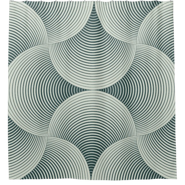 Abstract ornate geometric petals grid background.  shower curtain (Front)