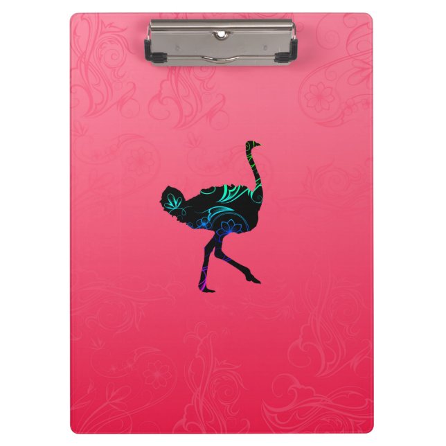 Abstract Ostrich Clipboard (Front)
