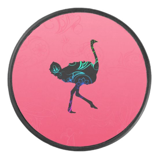 Abstract Ostrich Hockey Puck