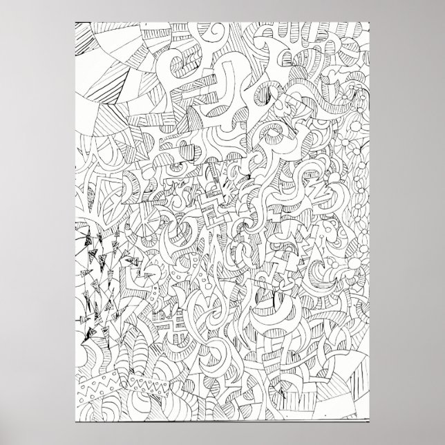 Abstract Outlines Poster (Front)