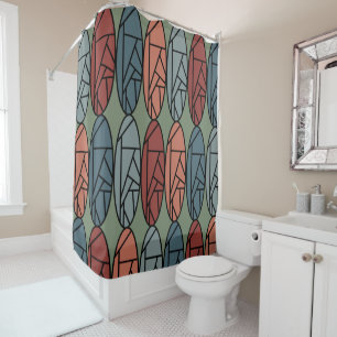 Abstract Ovals Shower Curtain