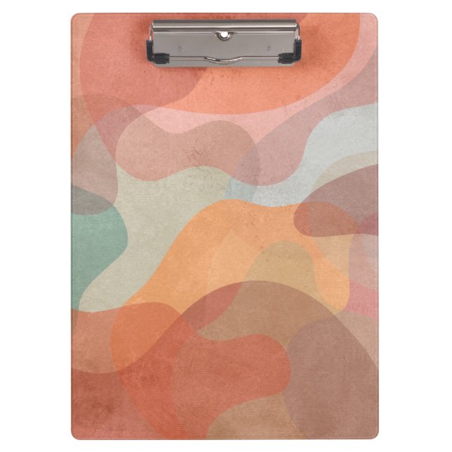 Abstract Overlapping Pastel Blobs Background Clipboard (Front)