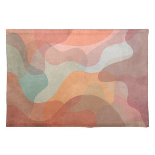 Abstract Overlapping Pastel Blobs Background Cloth Placemat
