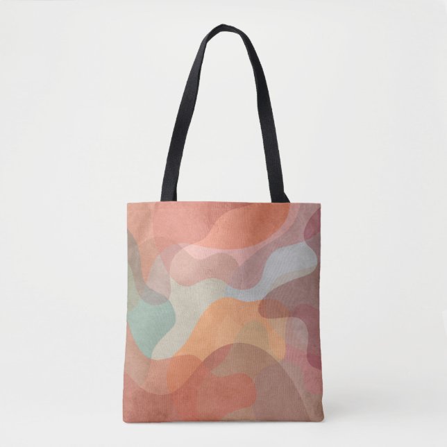 Abstract Overlapping Pastel Blobs Background Tote Bag (Front)