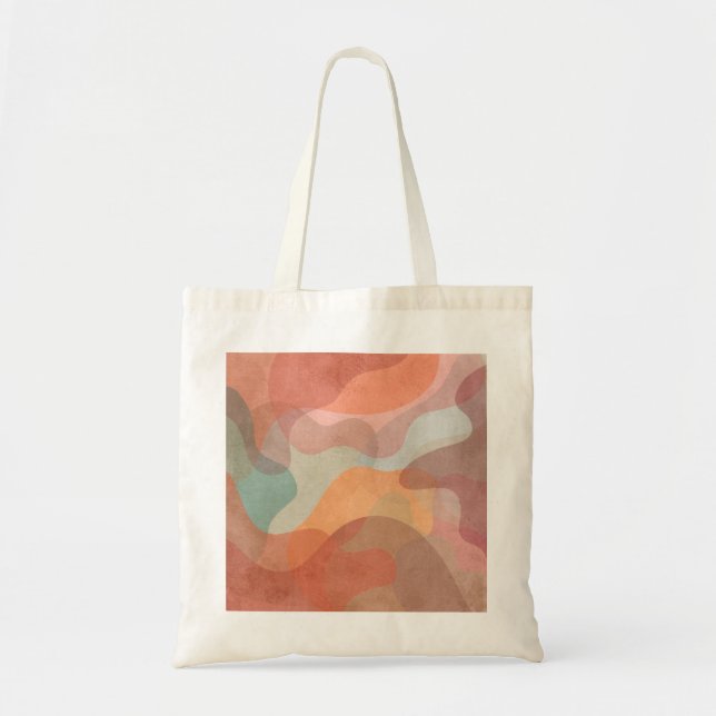 Abstract Overlapping Pastel Blobs Background Tote Bag (Front)