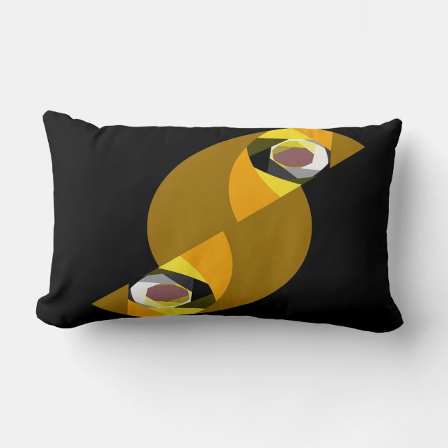 ABSTRACT OWL LUMBAR PILLOW (Front)