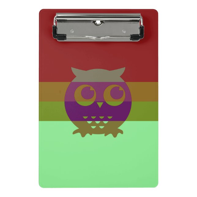 Abstract Owl Mini Clipboard (Front)