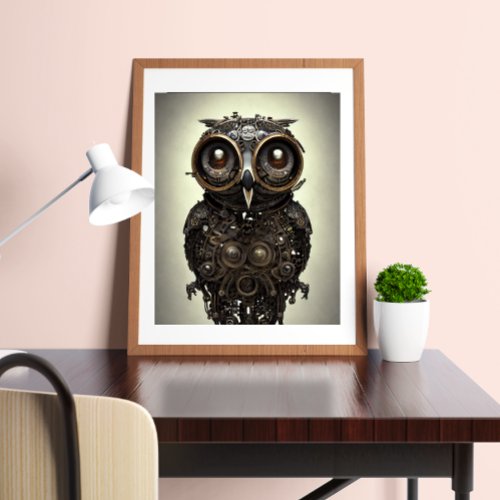 Abstract Owl Poster