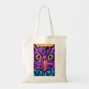 Abstract owl tote bag
