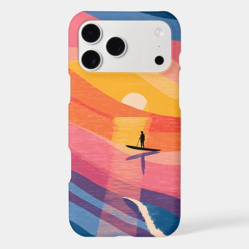 Abstract Paddle Board Sunset Wrap iPhone Case