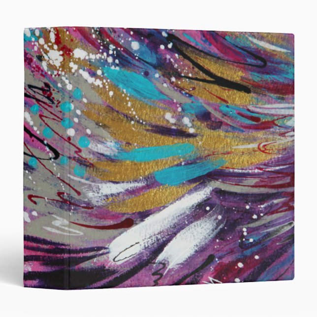 Abstract Paint  3 Ring Binder (Front/Spine)