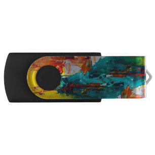Abstract Paint Artistic Expressive Flash Drive