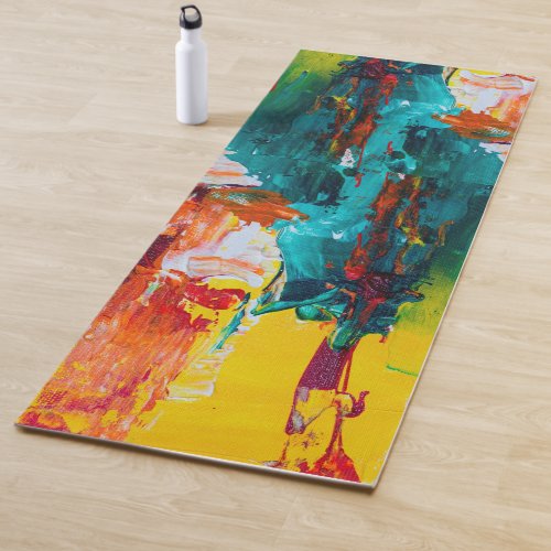 Abstract Paint  Artistic Expressive Yoga Mat