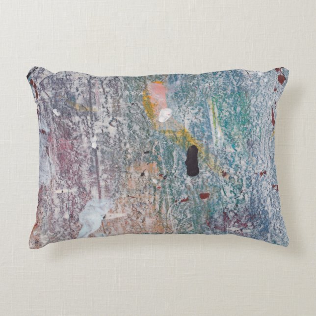 Abstract paint background. Artwork made of mixed m Accent Pillow (Front)