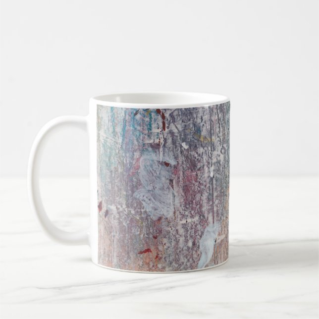 Abstract paint background. Artwork made of mixed m Coffee Mug (Left)