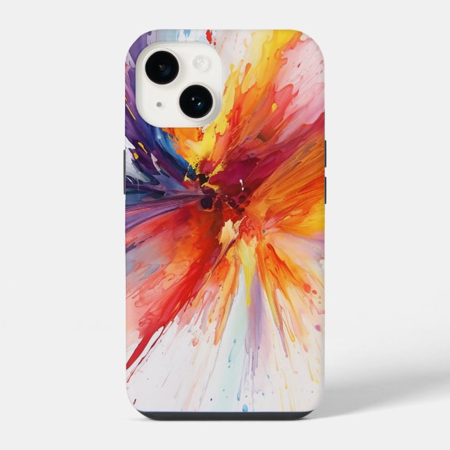 Abstract Paint Blast  Iphone Case (Back)