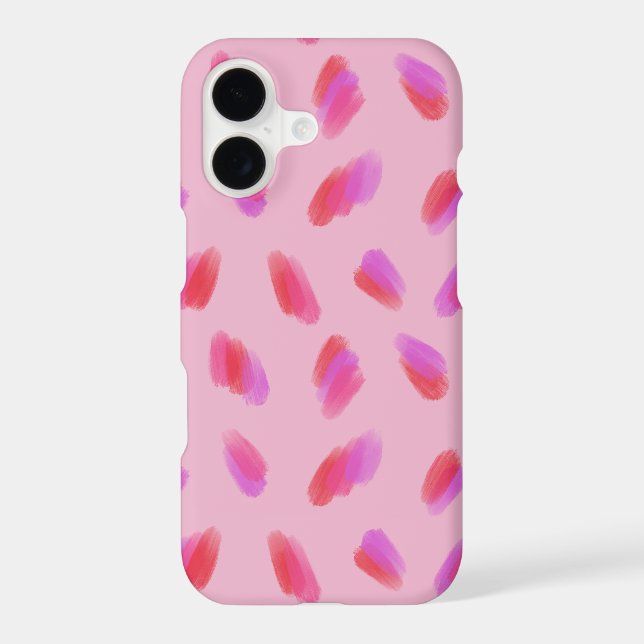 Abstract Paint Brush Stroke Pink Red Purple Case-Mate iPhone Case (Back)
