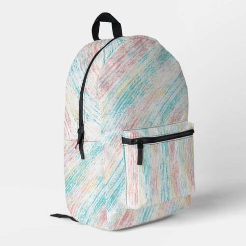 Abstract Paint Brush Strokes Multicolor Printed Backpack