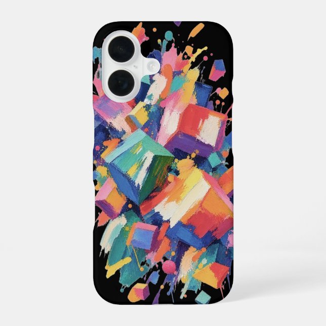 Abstract Paint Collision iPhone Case (Back)