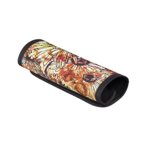 Abstract Paint Daub Sunflower Pattern Luggage Handle Wrap