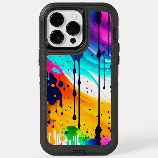 Abstract Paint Drip OtterBox iPhone Case Zazzle