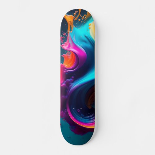 Abstract Paint Drip  Skateboard