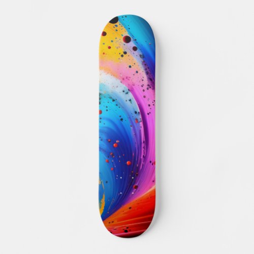 Abstract Paint Drip  Skateboard