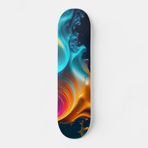 Abstract Paint Drip  Skateboard