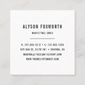 Abstract Paint Logo Square Business Card (Back)