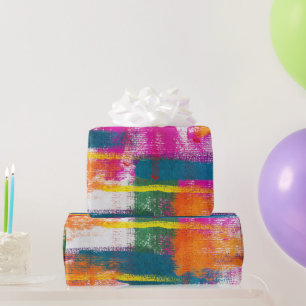 Abstract Paint Pattern Wrapping Paper