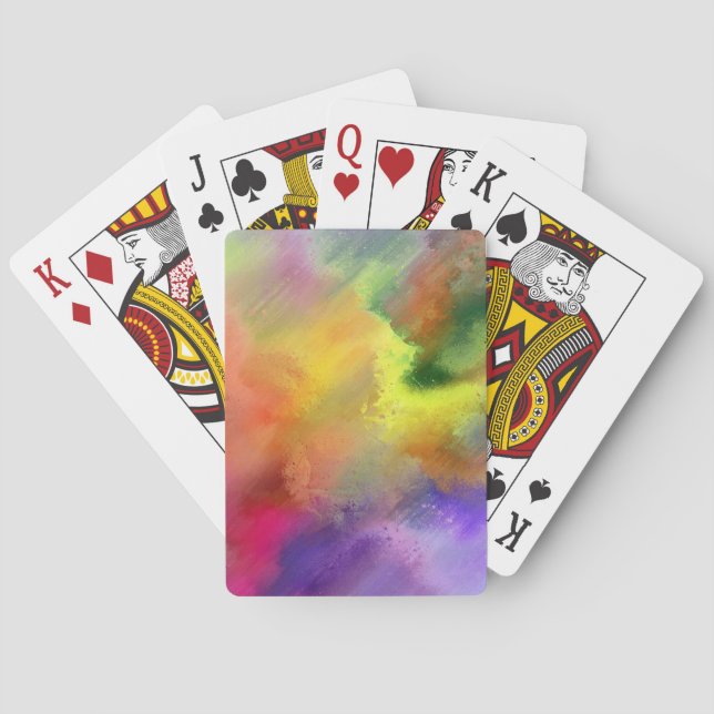 Abstract Paint Poker Cards (Back)