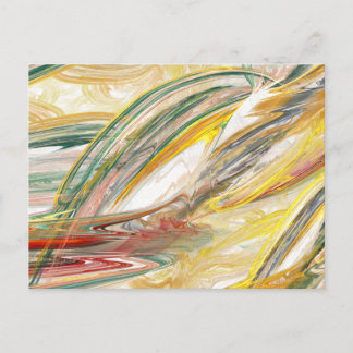 Abstract Paint Smear Postcard