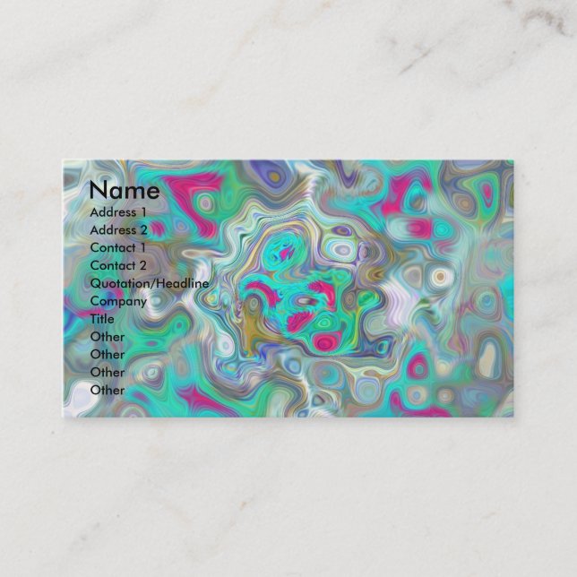 Abstract Paint Spill Business Card (Front)
