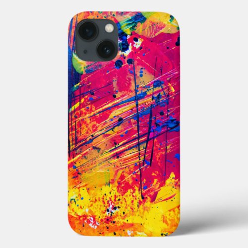 Abstract Paint Splash iPhone 13 Case
