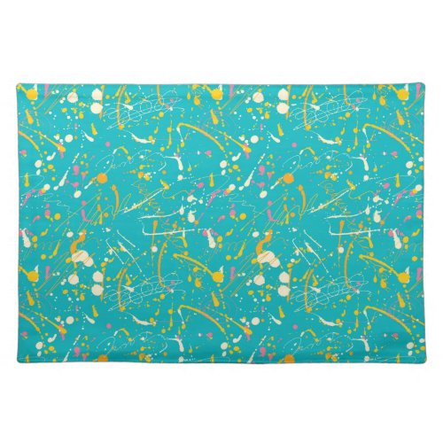 Abstract Paint Splash Cloth Placemat